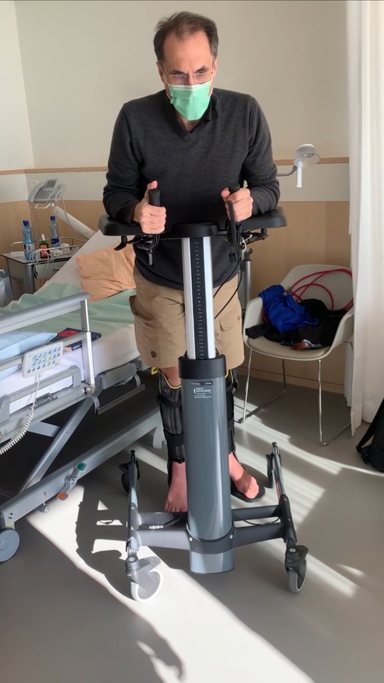 First standing with frame